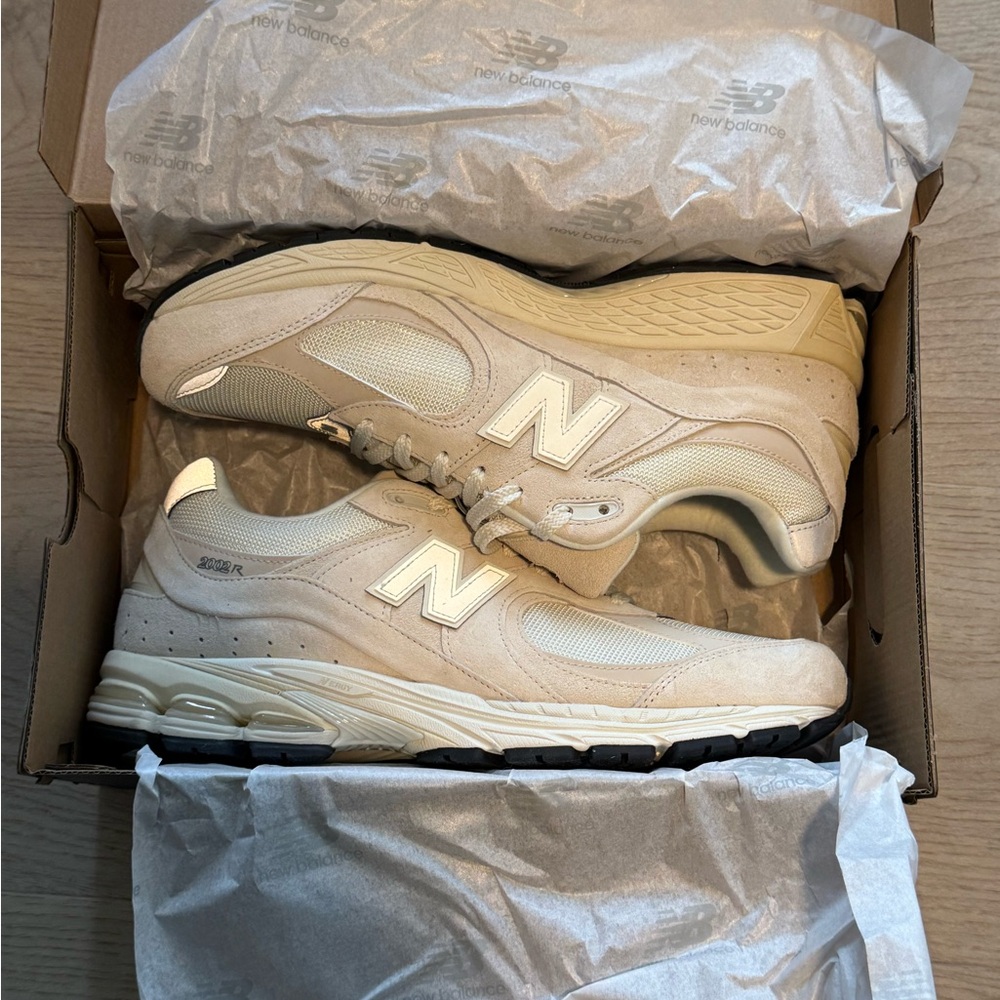 New Balance 2002R Beige and Cream Running Shoes